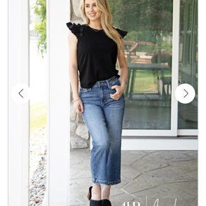 Judy Blue size 15, wide leg cropped jeans